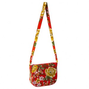 Punainen kukikaslaukku